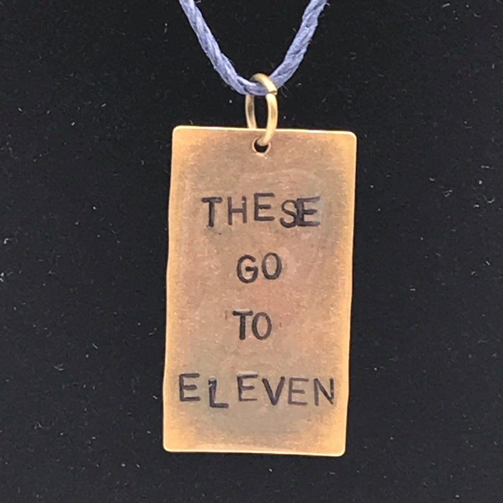 Unique hand-stamped one-of-a-kind necklace